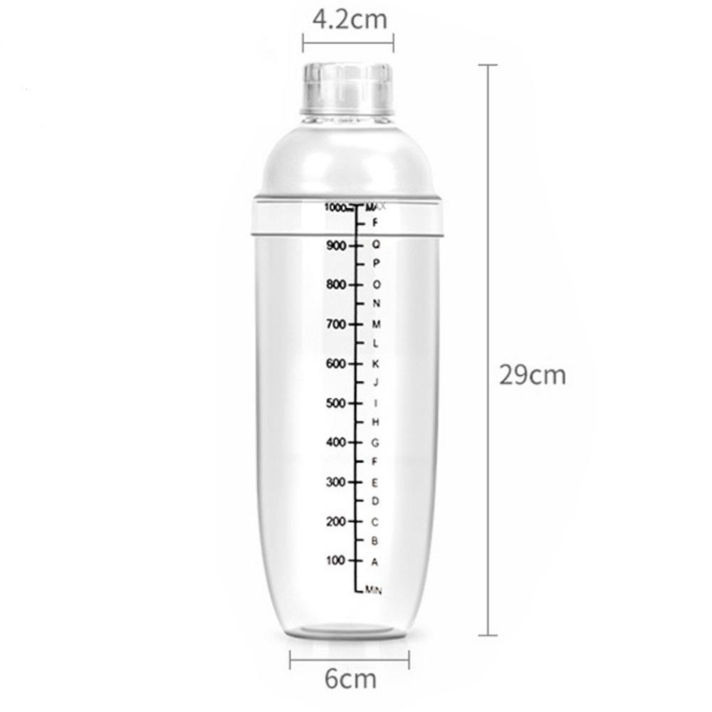 300/500/700/1000ml Akrylový šejkr na mléčný čaj Koktejlový šejkr na džus Láhev Mixér na džus Barové potřeby