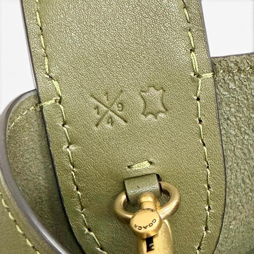 Excellent COACH Shoulder Bag Bleecker Bucket Bag Natural grain leather CCC23 Used