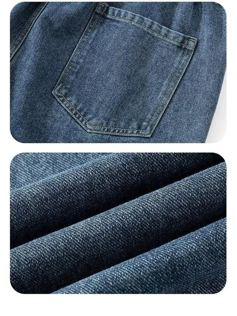 Men's Spring & Autumn Retro Wide-Leg Jeans - Youth Trend Loose-Fit Straight Casual Trousers