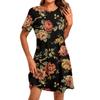 Women's Fashion Casual Print Round Neck Short Sleeve Short Dress