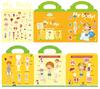 Kids Reusable Sticker Book Multiple Scenarios Cartoon DIY Puzzle Educational Cognition Learning Toys for Child Age 2-4 Gift