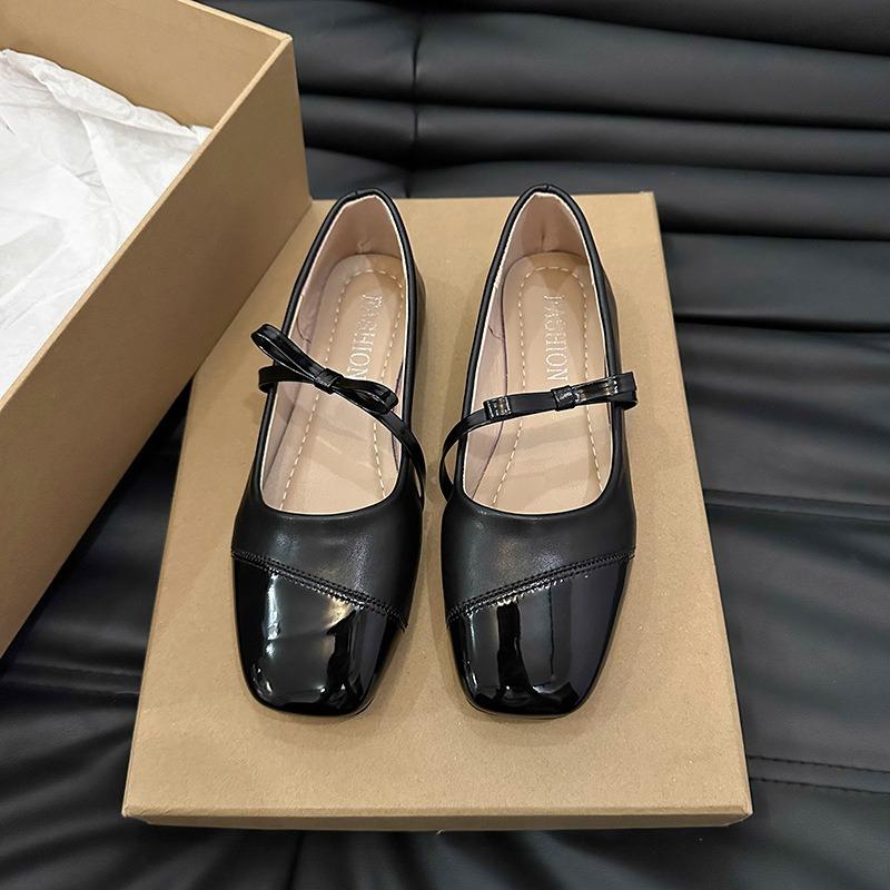 Fashion Mary Jane Flat-soled Single Shoes for Women's New Spring and Autumn Retro Shallow Mouth Single Shoes for Women
