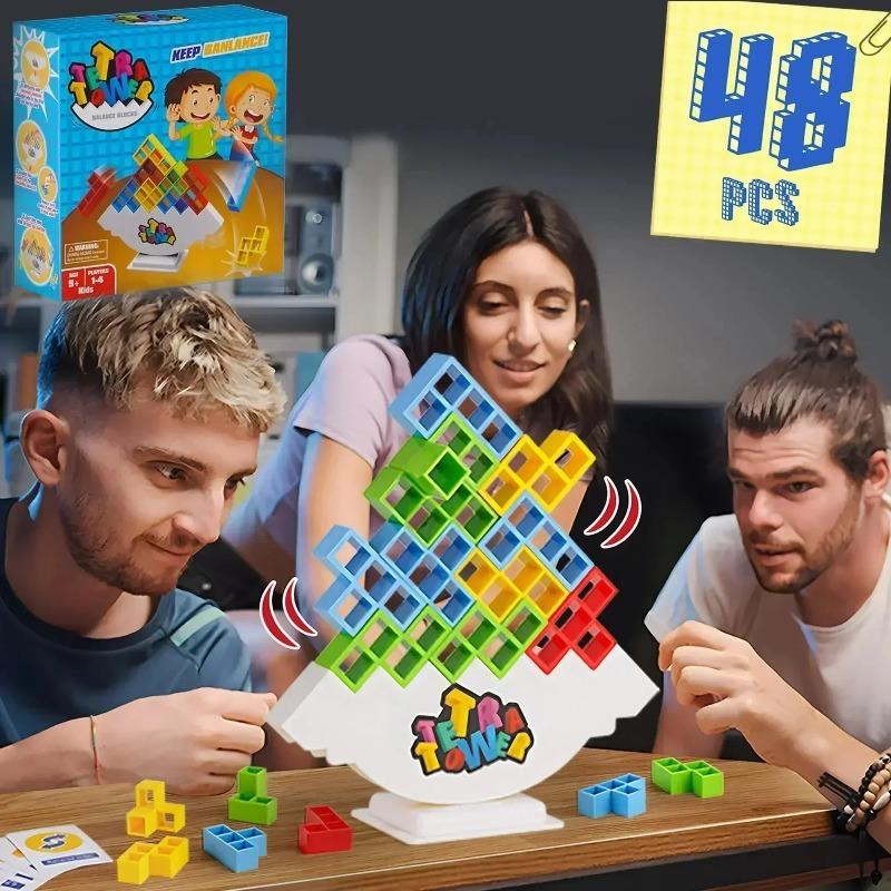 Puzzles Bauklötze Spielzeug, Lustige Balance Stapelspiele, Konstruktions Brettspiele Russische Bauklötze Kindertischspielzeug