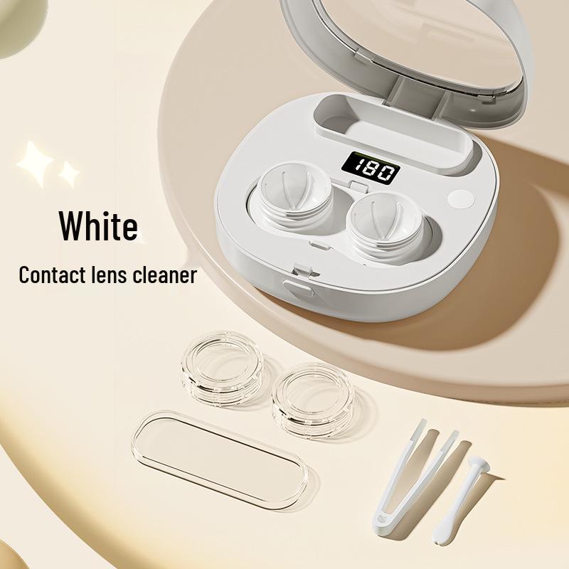 Portable Automatic Contact Lens Cleaner & Glasses Case белый