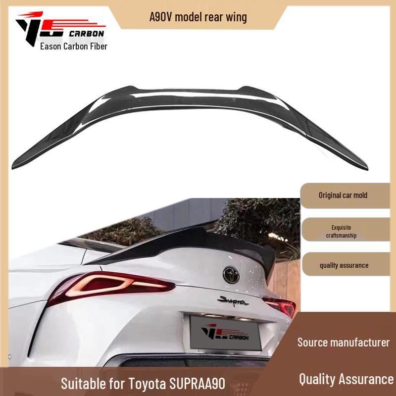 Toyota Supra A90 V Style Carbon Fiber Rear Spoiler Wing