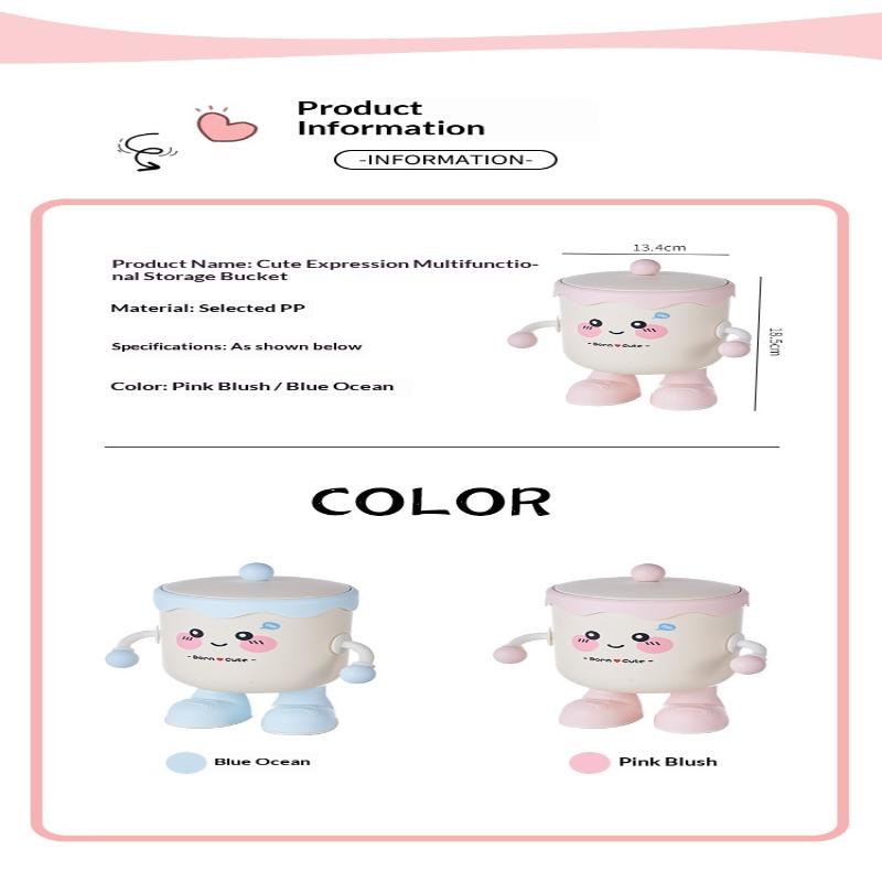 DIY Cartoon Stifthalter Kunststoff Aufbewahrungshalter Für Büro Schreibtischaufbewahrung Abfalleimer Make-up-Pinsel-Aufbewahrung