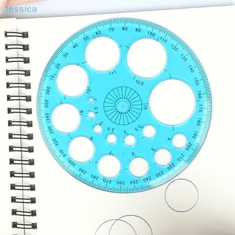 Righello Template Circolare Multifunzione per Disegno - Goniometro & Stencil Circolare per Arte, Disegno Tecnico & Materiale Scolastico