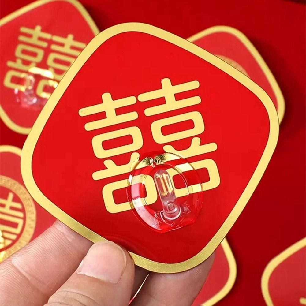 Adhesive Fu Word Wall Mounted Spring Festival No punching Home Decor Towel Hanger Coat Hook Hook
