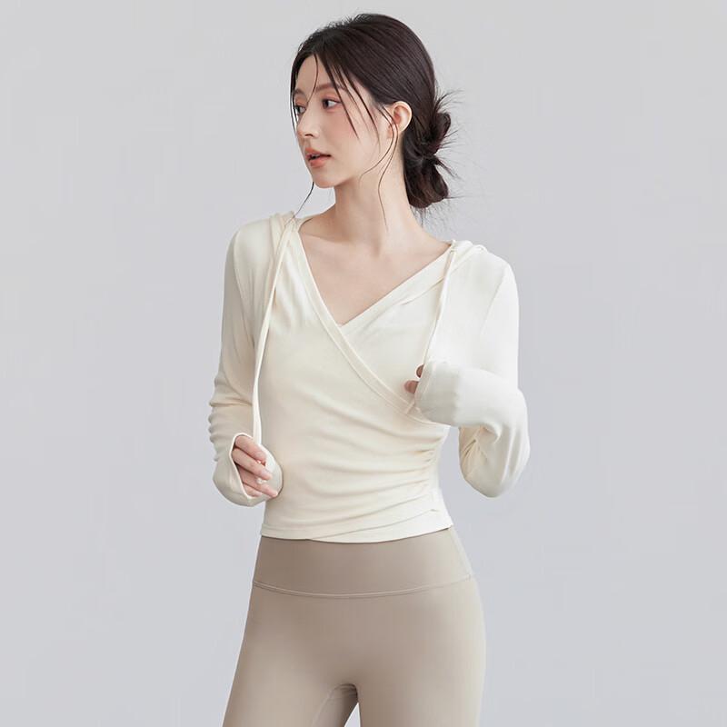 

Youyou Women s Hooded V-Neck Long-Sleeve Top M