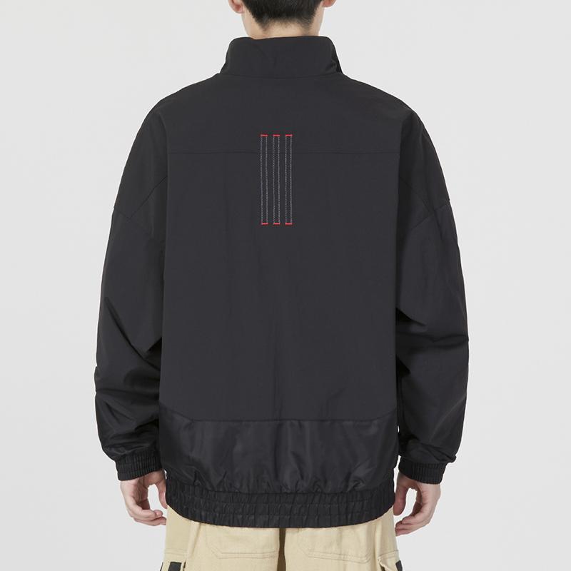 adidas Men's CNY Fleece Hooded Windbreaker Jacket Black HZ3037