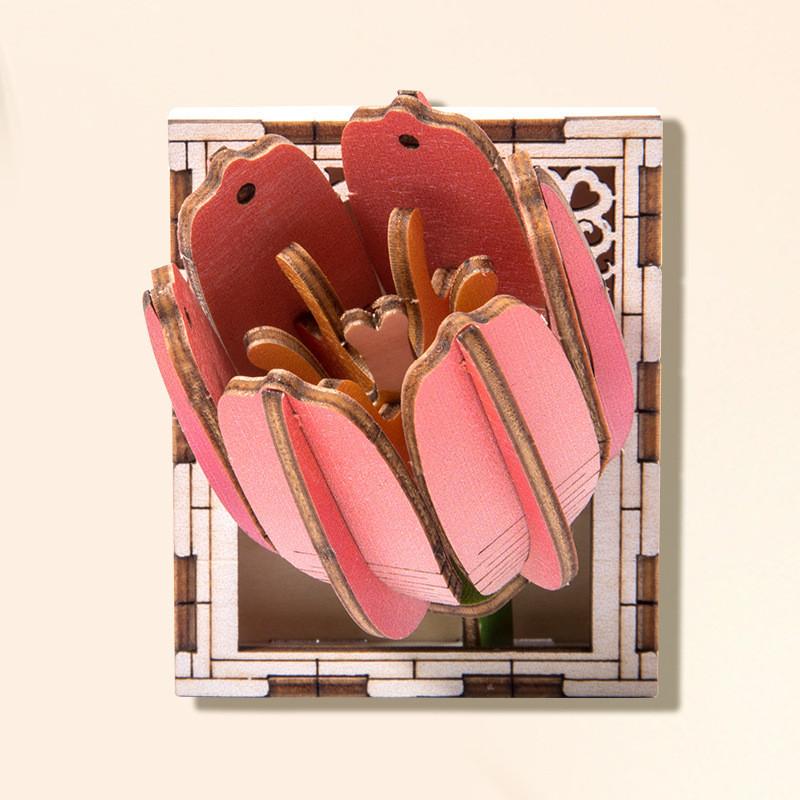 Wooden Magnetic Flower Puzzle Refrigerator Magnets For Kids Creative Play And Educational Fun