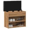 VidaXL Shoe Bench Artisan Oak 62x32x50 Cm Engineered Wood, Bench, Storage Bench, Hallway Seat 857630