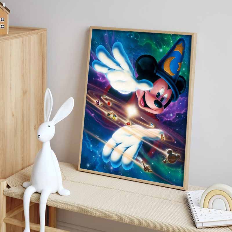 Disney Diamant Painting Disney Fantasia Mickey Maus Universum Thema Illustration Mosaik Handwerk Hobby DIY Geschenk Heimdekoration Stickerei