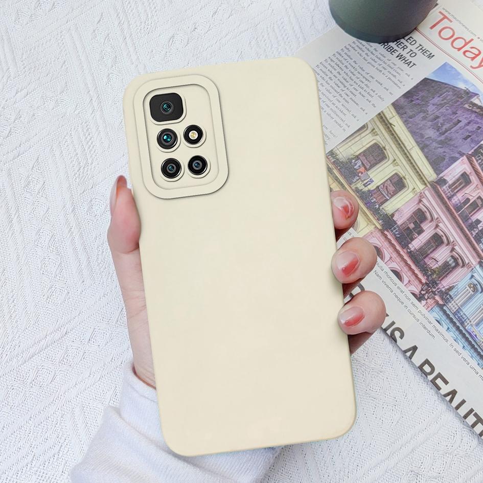 Case For Redmi 10 10A 10C 11 11A 12 12C 13C 13R 14C 14R Fashion Solid Color Soft Silicone New Upgrade Shockproof Lens Protection Cover For Redmi Shell