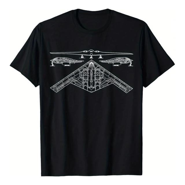 Camiseta B2 Spirit Stealth Bomber Blueprint S