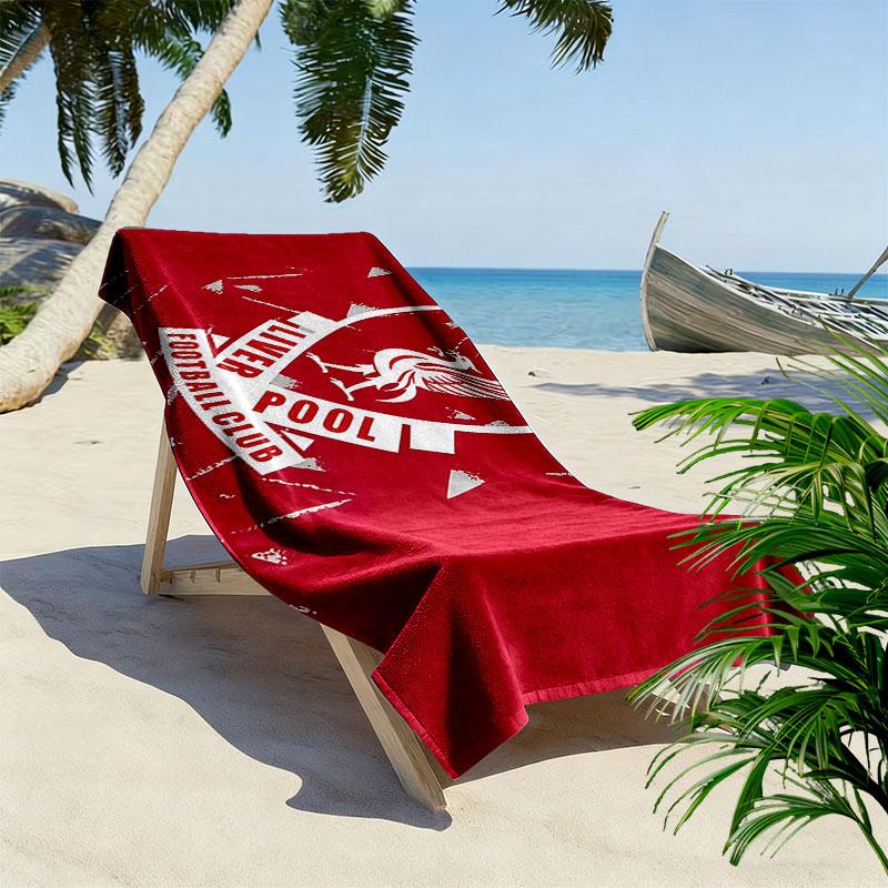 Liverpool Print Beach Towel, Large Soft Quick Dry Towel for Beach Camping Swimming