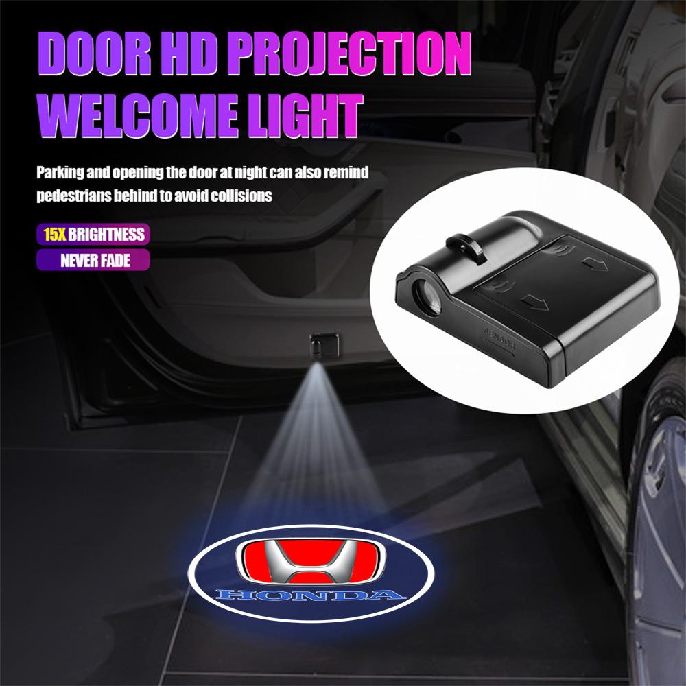 Car Door Projector LED Lights HD Welcome Lamp Accessories For Honda Civic Accord Vezel Fit CR-V City CRZ Jazz HRV Typer Odyssey