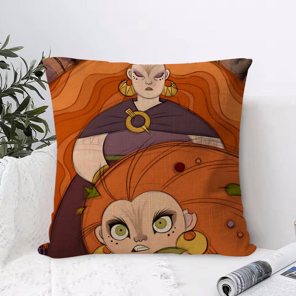 Ireland WWolfwalkers Cushion Cover Eco Linen Pillow Case DoubleSided Print Breathable Durable Zipper Home Decor Gift