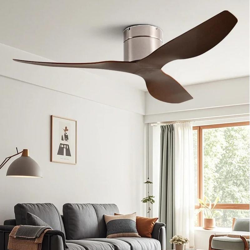 45/52  Nordic Ceiling Fan 35W DC Motor Low Noise Electric Fan 6 Wind Speeds Adjustable Home Restaurant Ceiling Fan