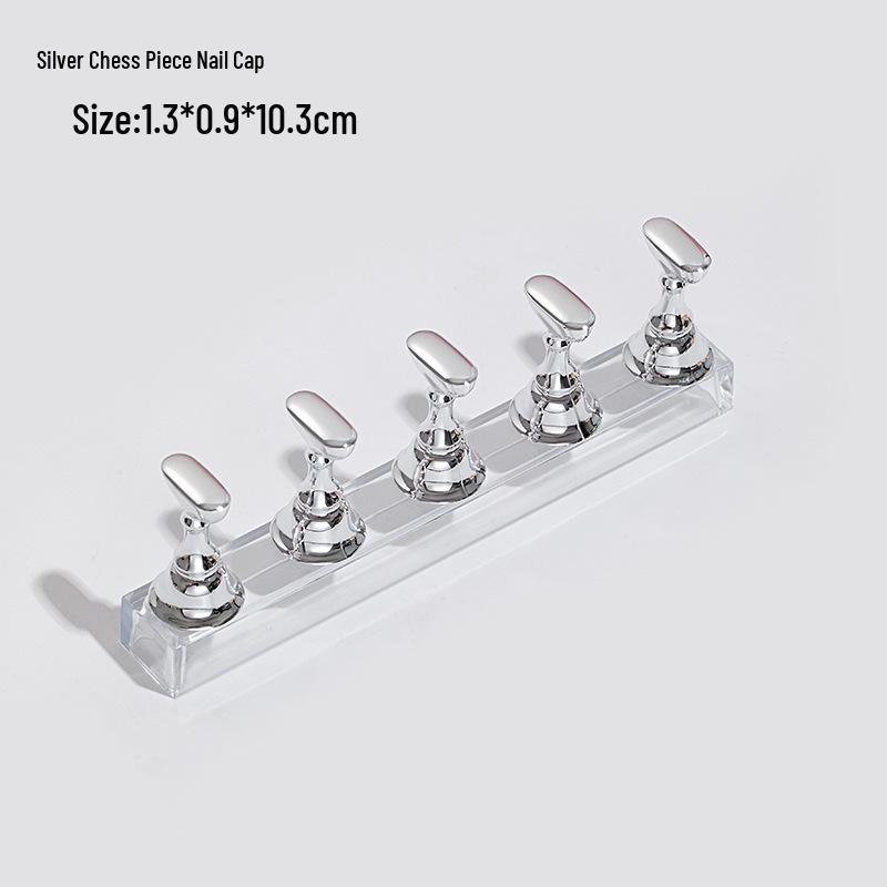 Fairy Aurora Iridescent Acrylic Nail Art Practice Stand with Strong Magnet Holder