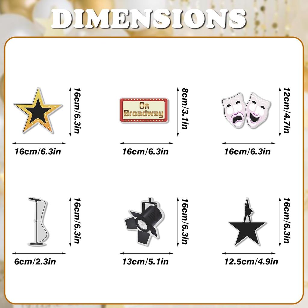 n Musical Party Supplies Decorations 18Pcs The Famous Musical Birthday Foil Ceiling Hanging Swirls Streams for Kids Adult Broadway Musical Lover