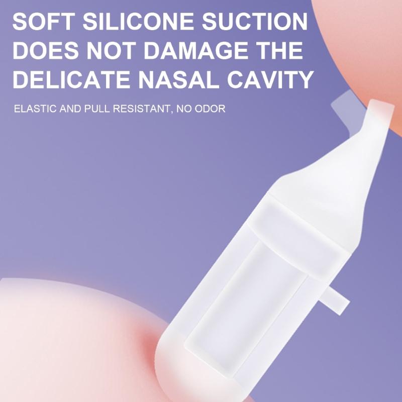 Infant Nose Suction Device, Portable Nasal Aspirator with Gentle Silicone Nozzle, Easy Operate for Congestion Relief