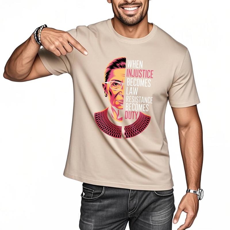 Cotton Summer For Him T Shirt When Injustice Becomes Law Resistance Becomes Duty Short Sleeve Cotton Oneck Tee Shirt