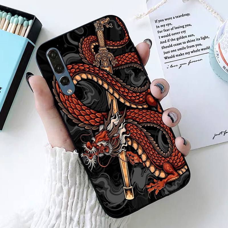 Чехол для телефона с японским аниме «Дракон» для Huawei P30 40 20 10 8 9 lite pro plus Psmart2019