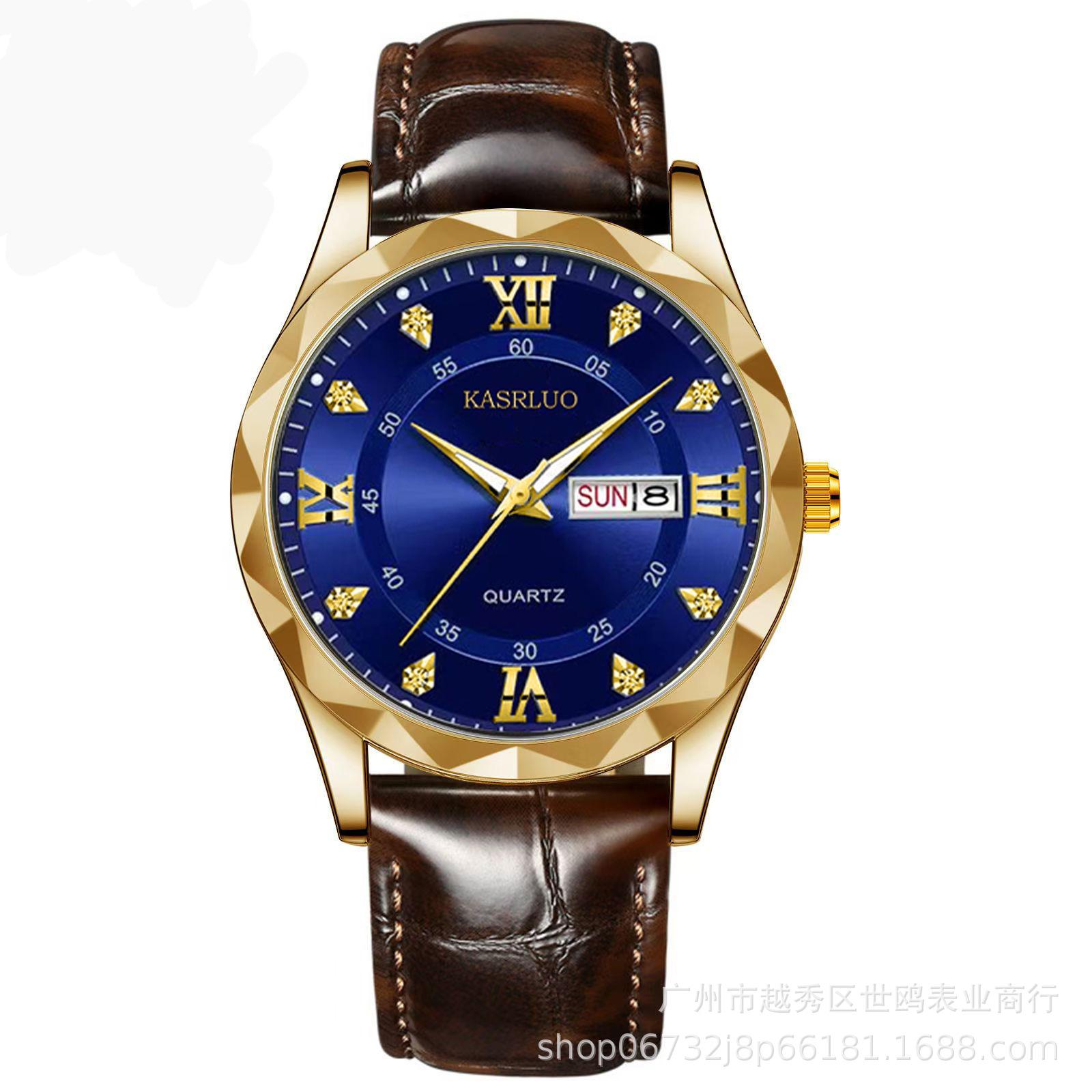 The Same Belt Men S Watch Men S Fashion Double Calendar Quartz Watch