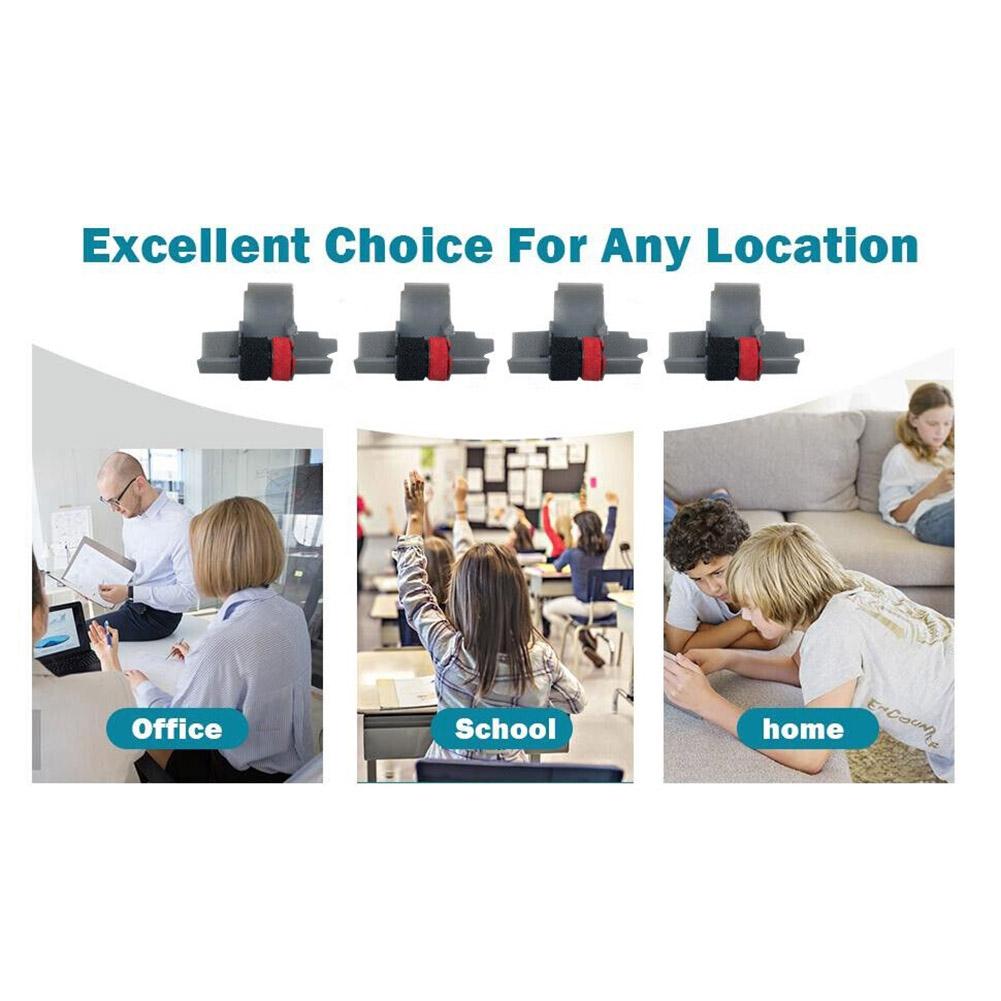 6 Pack IR40T Ink Rollers for and For Calculators Black and Red