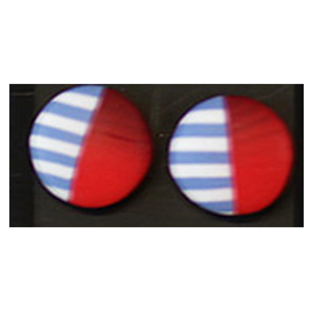 Les Trésors De Lily [R6403] - Handmade 'Colombine & Harlequin' Blue Red Earrings - 9 Mm (sailor)