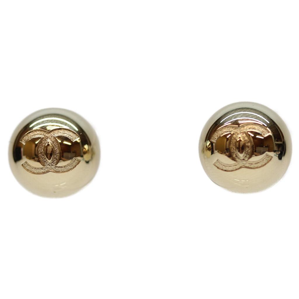 CHANEL B21S CC Logos Gold Ball Earrings earring goldUsed