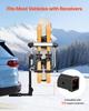 Hitch Mounted Ski & Snowboard Rack, Fits 50 Mm Receiver, Carries Up To 6 Pairs of Skis or 4 Snowboards, Hitch-Mounted Rack for Car with Key Lock,