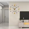 Acrylic Craft Clock Frameless Clock Silent Wall Clock Self-adhesive Home Living Room Wall Clock Home Sweep Seconds
