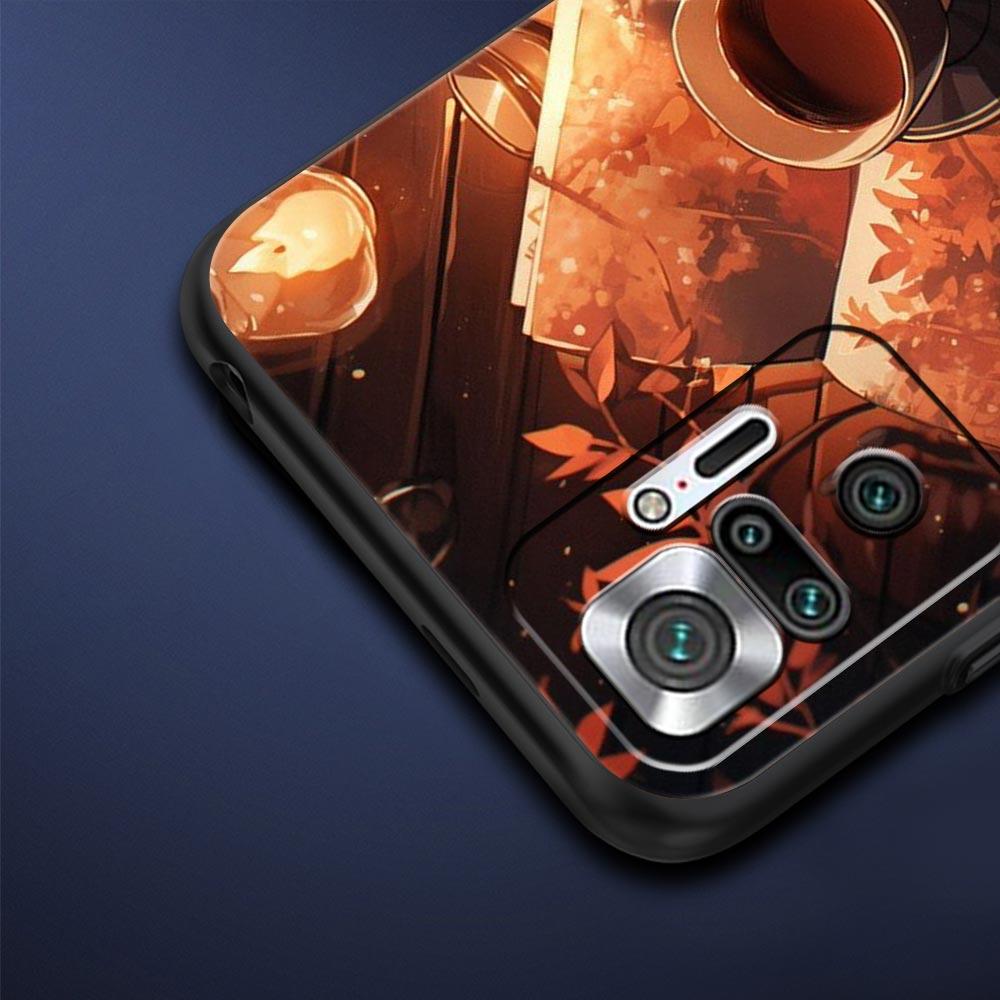 Pumpkin Autumn Leaves Coffee Phone Case Cover for Redmi 14C 10C Note 15 14 13 12 10 11 K40 Pro Plus 5G Soft TPU Shockproof Capas
