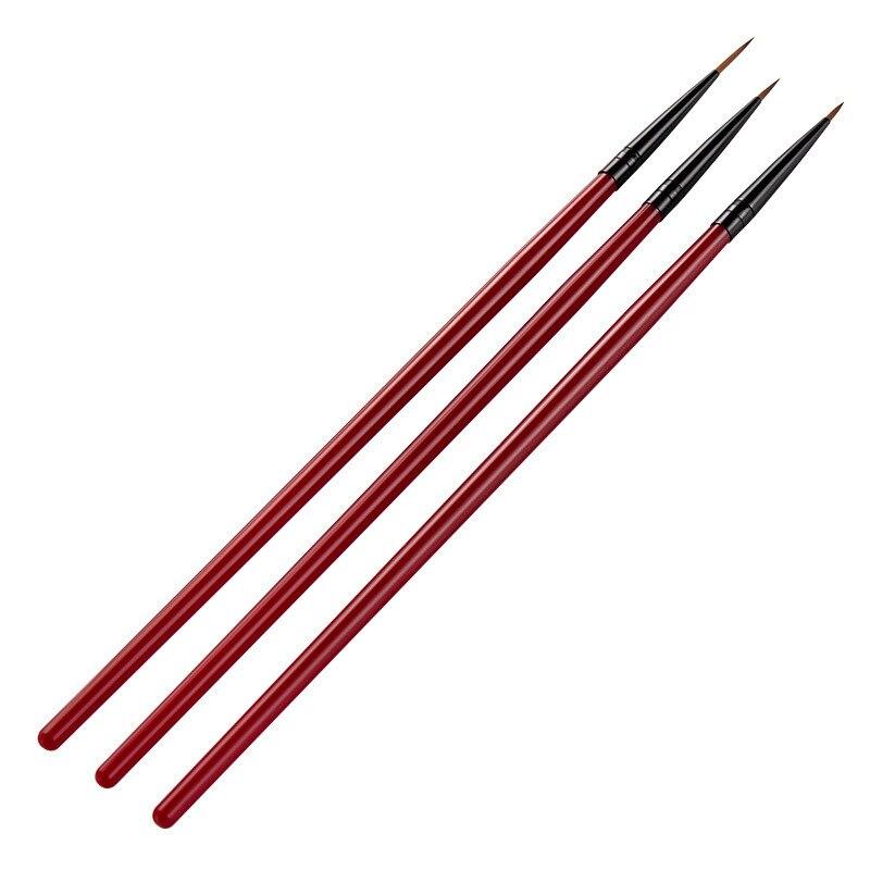 3pcs/set 5/7/11mm Nail Art Liner Painting Brush Thin Stripe Line Drawing Pen DIY UV Gel Tips French Design Manicure Tool