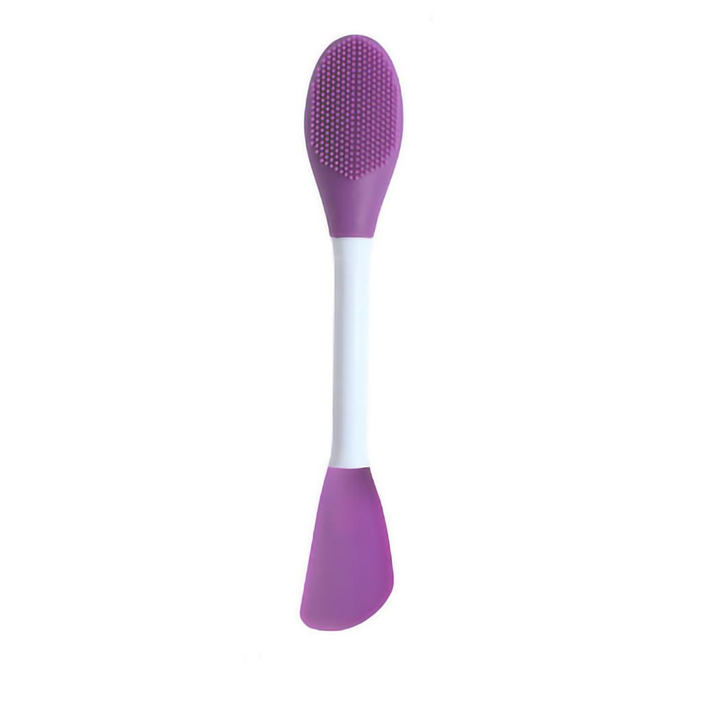 Double Ended Facial Mask Brush Silicone Facial Mask Applicator Spatula Cleansing Massage Brush