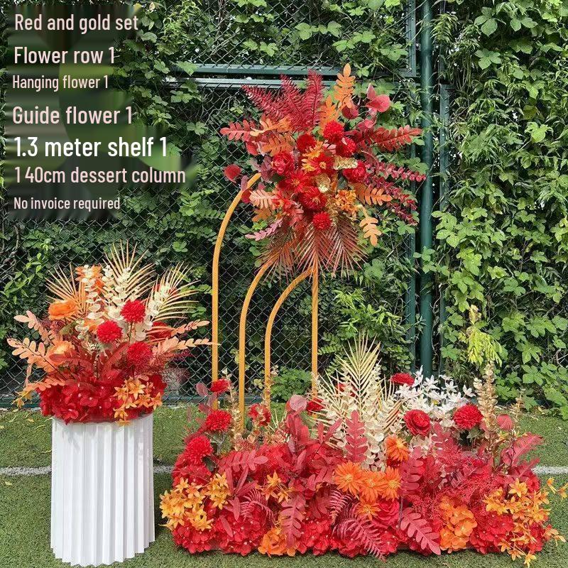 Dekorationsständer für Hochzeitsbühne und Gang mit künstlichen Blumen