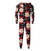 Christmas Print Parent-Child Outfit Hooded Zipper One-Piece Fashionable Home Suit Set