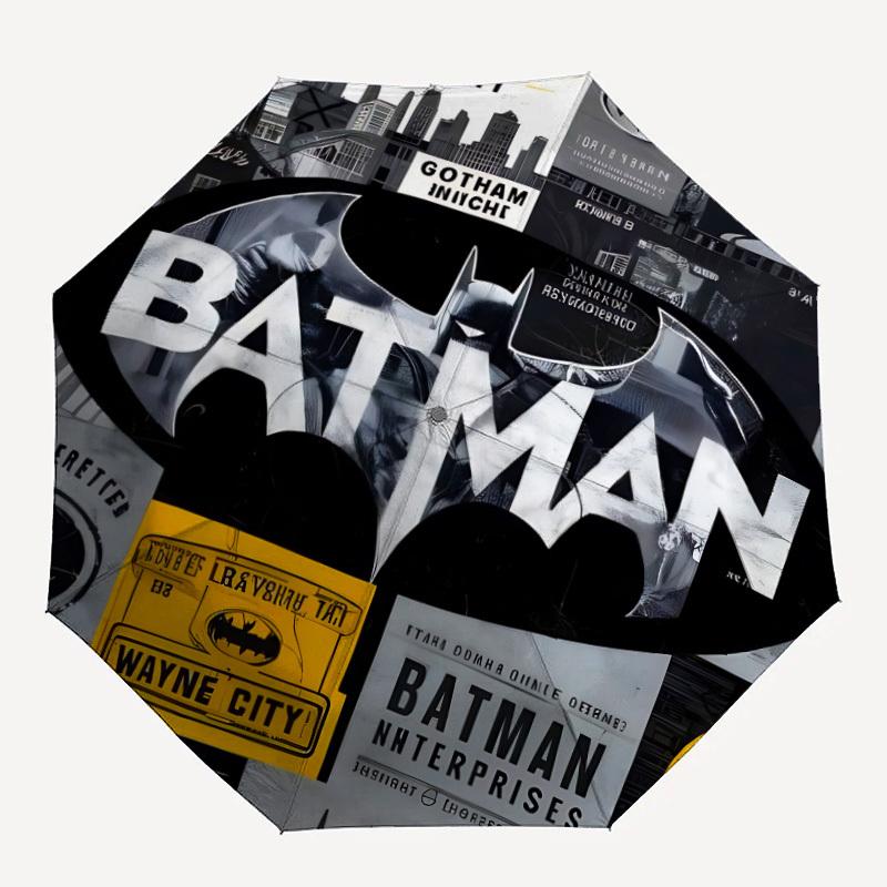 1pc Batman Automatic Folding Umbrella - Compact 8-Rib Design,Festive Gift for Friends & Family, Compact Umbrella 21113