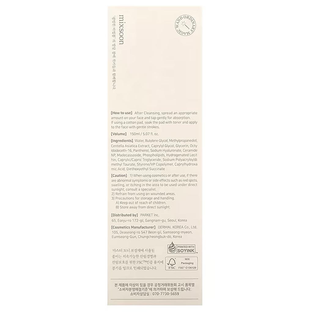 mixsoon Master, Sanfter Toner, 140 ml (150 ml)