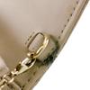 Christian Dior Logo Leather Lady Dior Wallet Chain Beige Leather Used