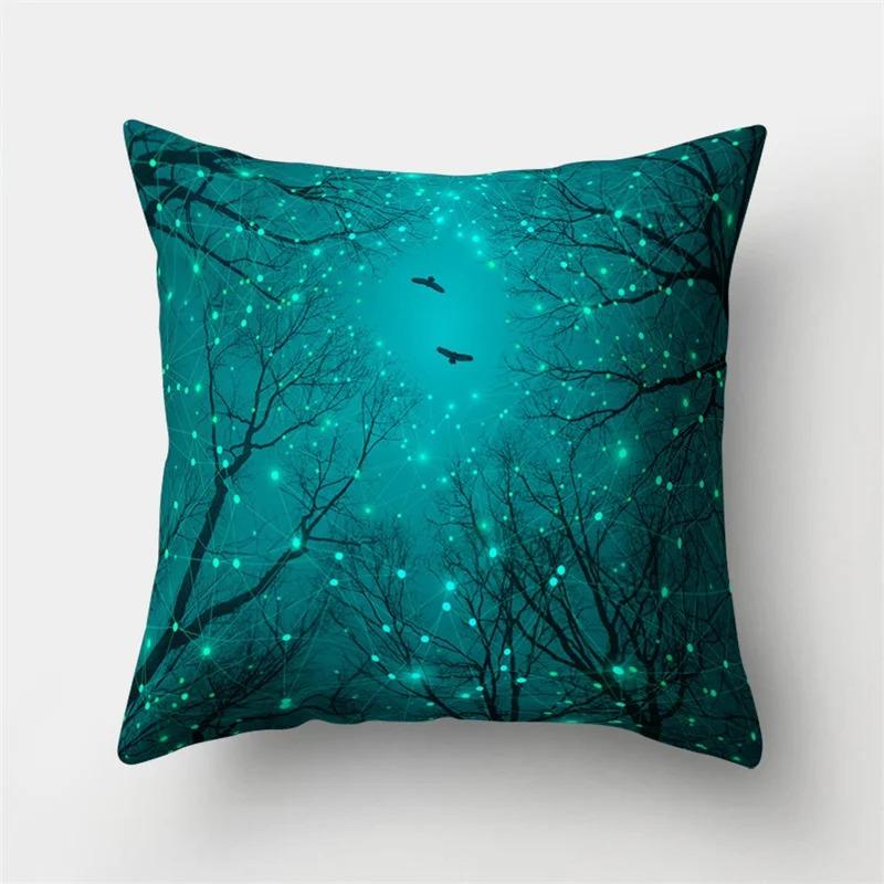 Office Living Room Home Pillowcase Night Moonlight Scenery Pillowcase Car Ornaments