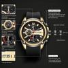 Megir Chronograf Pánské Sportovní hodinky Pánské Silikonové Automatické Datum Quartz Hodinky Pánské Luxusní Značka Vodotěsné Relogio Masculino