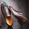 Men's leather shoes Men's patent leather business dress Casual height increase Summer casual leather shoes Large size