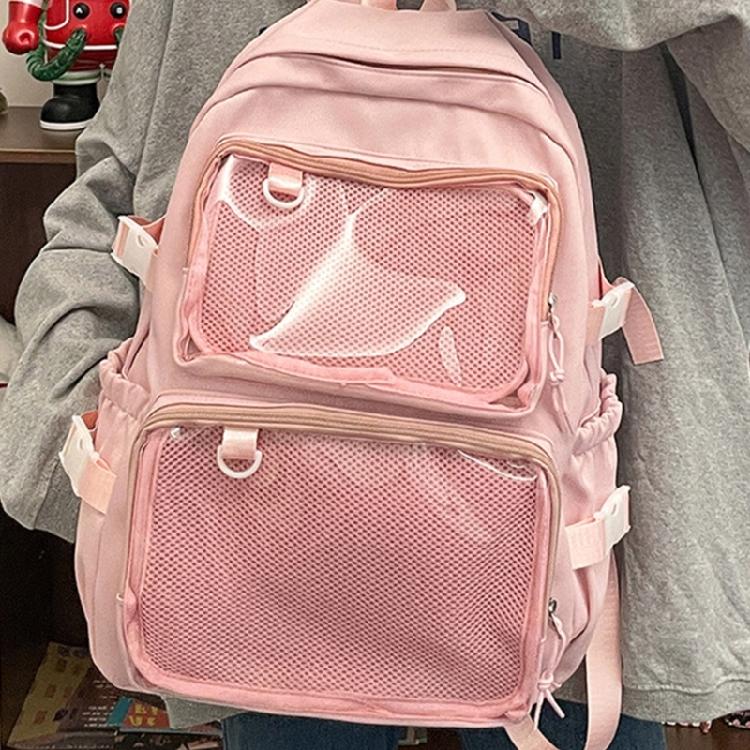 Student School Backpack Large Capacity Backpack Travel Backpack Clear Backpack Japanese Styles Backpack