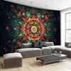 Beautiful Mandala Flowers Digital Printing Polyester Wall Tapestry Suitable For Use In Living Rooms Bedrooms Offices Bars Party