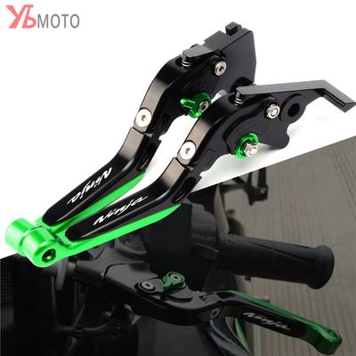 Motorcycle CNC Folding Extendable Brake Clutch Levers For KAWASAKI NINJA 300 300R 250R Z300 Z250SL NINJA250R