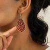 Creative Leopard Pattern PU Leather Earrings for Women Elegant Fashion Earring Accessories for Banquets, Parties, Mother's Day, Gifts