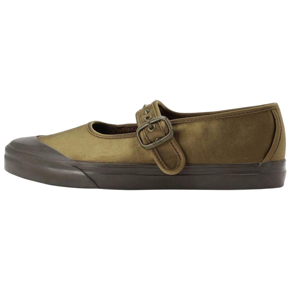 Vans Mary Jane Lowpro Comfortable Versatile Mary Jane Shoes Unisex sneaker Olive-Green VN000D34DFQ 35